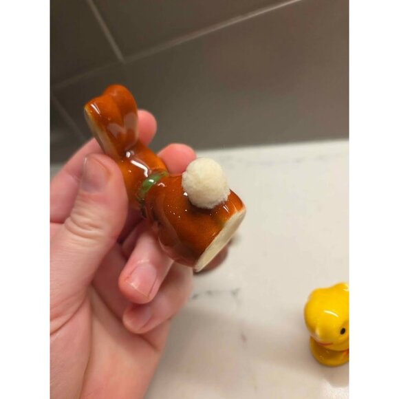 Vintage spring salt and pepper shakers and figurines made in Germany - Picture 6 of 10